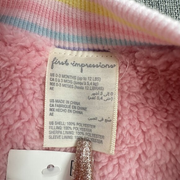 New! First impressions Silver Metallic Jacket‎ Girls/ Baby 0-3 Months $44 - Picture 6 of 12